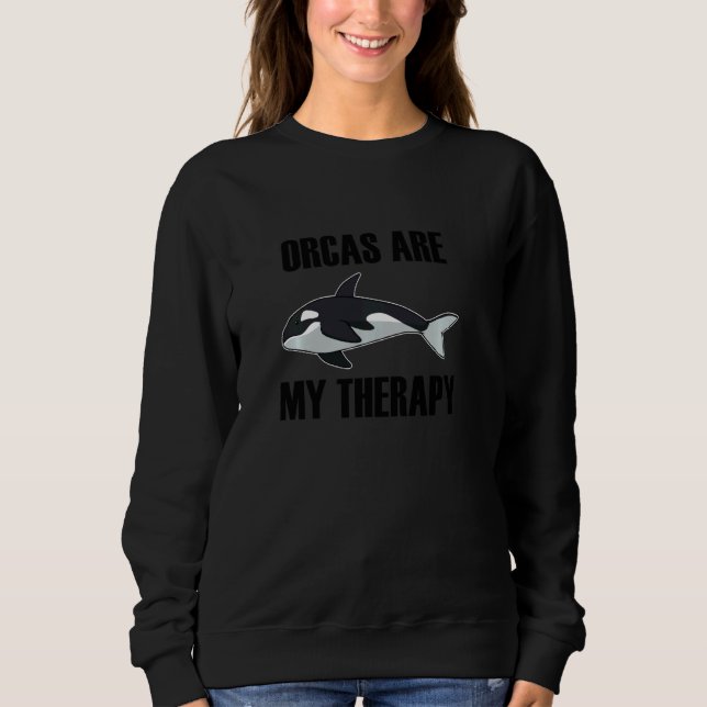 Sudadera Las Orcas Como El Océano Terapéutico Cuelgan La Ma (Anverso)