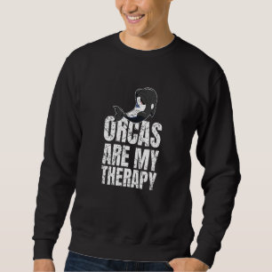 Sudadera Las orcas son mi terapia ballena asesina bióloga m