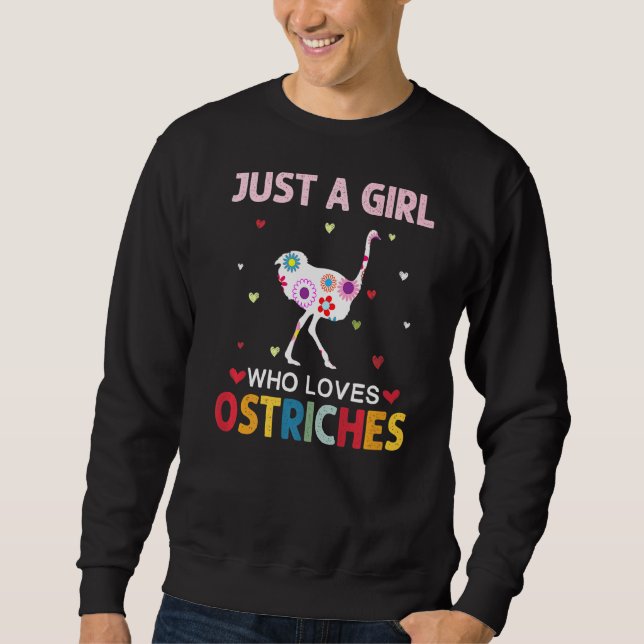 Sudadera Las Ostriches Aprecian A Un Chica Que Ama Las Ostr (Anverso)