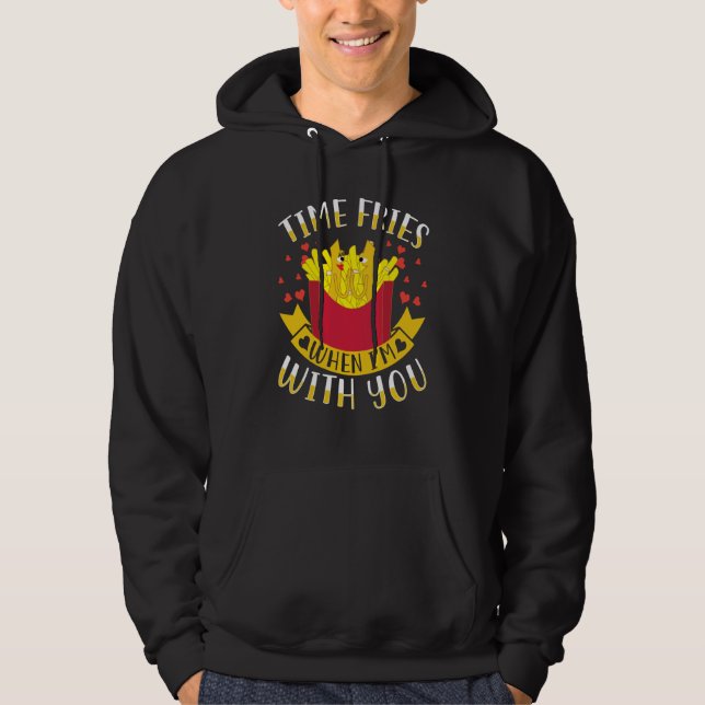 Sudadera Las papas fritas cuando estoy contigo  comida rápi (Anverso)