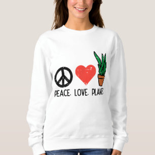 Sudadera Las plantas de amor de la paz jardineros hippie ho