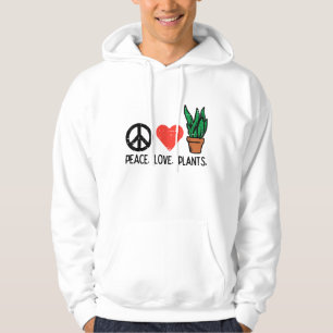 Sudadera Las plantas de amor de la paz jardineros hippie ho