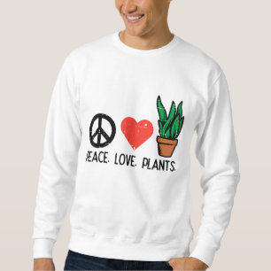 Sudadera Las plantas de amor de la paz jardineros hippie ho