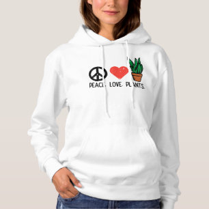 Sudadera Las plantas de amor de la paz jardineros hippie ho