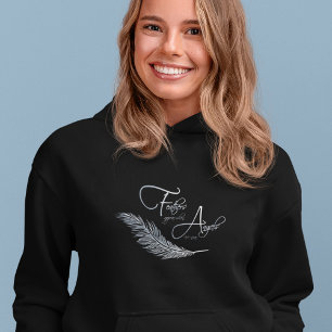 Sudadera Las plumas aparecen cuando los ángeles están cer