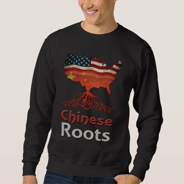 Sudadera Las raíces americanas chinas (Anverso)