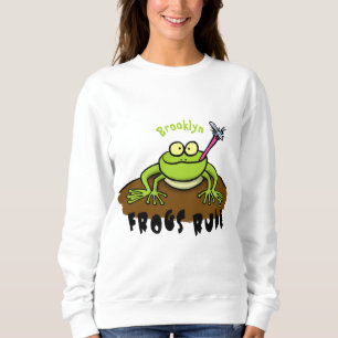 Sudadera Las ranas gobiernan personalizado de rana verde di