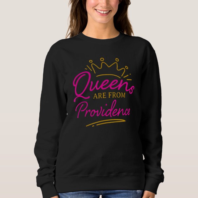 Sudadera Las Reinas Son De La Isla Rhode, Residente En Prov (Anverso)