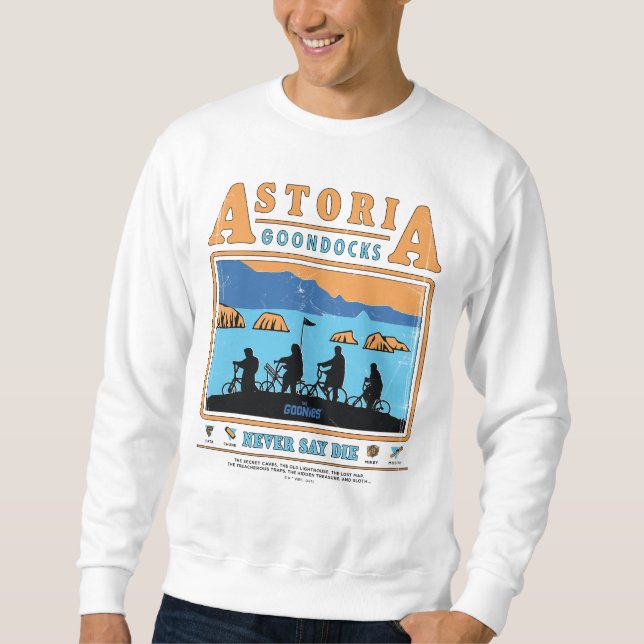 Sudadera Las siluetas tontas sobre el muelle de Astoria (Anverso)