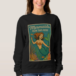 Sudadera Las Sirenas Dirigen Este Arrecife Coral Retro Vida