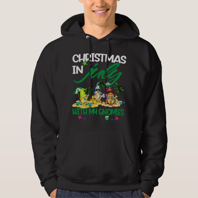 Sudadera Las Vacaciones De Verano Gnomes Navidades En Julio (Anverso)