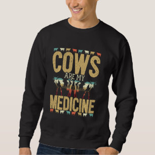 Sudadera Las Vacas Son Mi Medicina Para Un Agricultor Y Cul