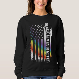 Sudadera Las vidas negras importan el arcoiris de Estados U