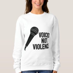Sudadera Las voces no son violencia, paz y arte de concienc