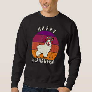 Sudadera Lástima de payaso de Halloween Llama Pun Feliz Lla