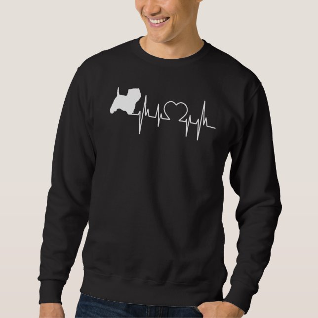 Sudadera latido cardíaco de perro del Territorio Blanco de  (Anverso)