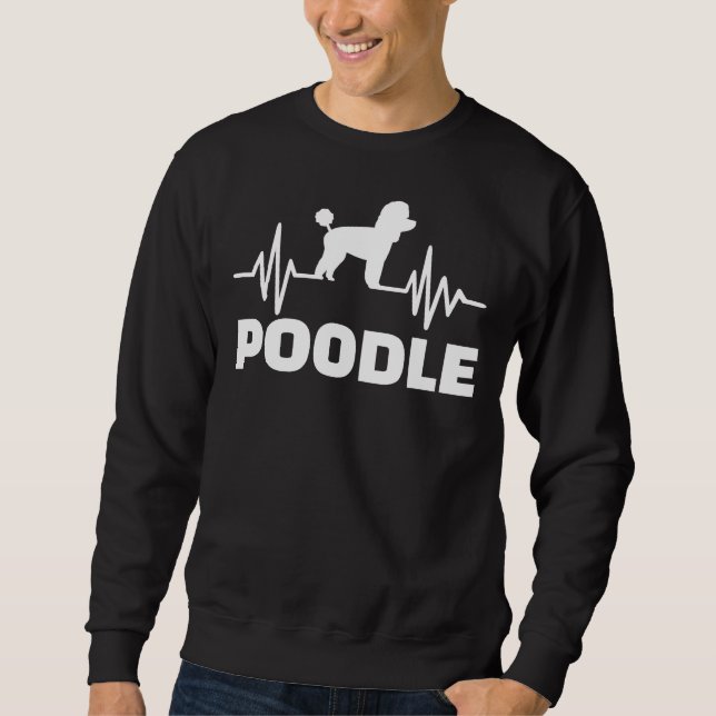 Sudadera Latido cardíaco de Poodle (Anverso)