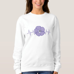 Sudadera Latido de Flor Púrpura 