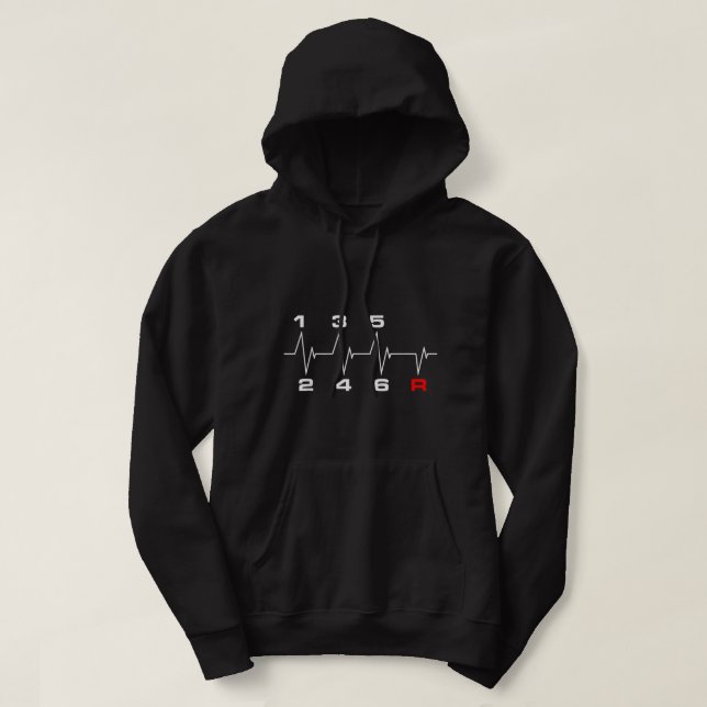 Sudadera Latido del corazón de la caja de cambios manual de (Diseño del anverso)
