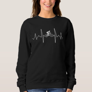 Sudadera Latido del corazón del ciclista en bicicleta