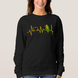 Sudadera Latidos Del Corazón Del Agricultor De Maíz Granjas
