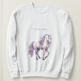 Sudadera Lavender White Floral Horario Cowgirl