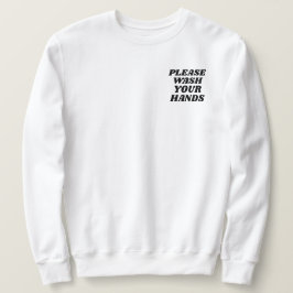 Sudadera Lávese las manos en el bolsillo