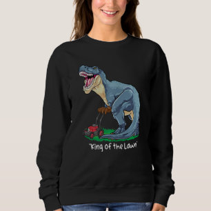 Sudadera Lawn Mower Rex Mowing Dinosaur Gardener Tractor