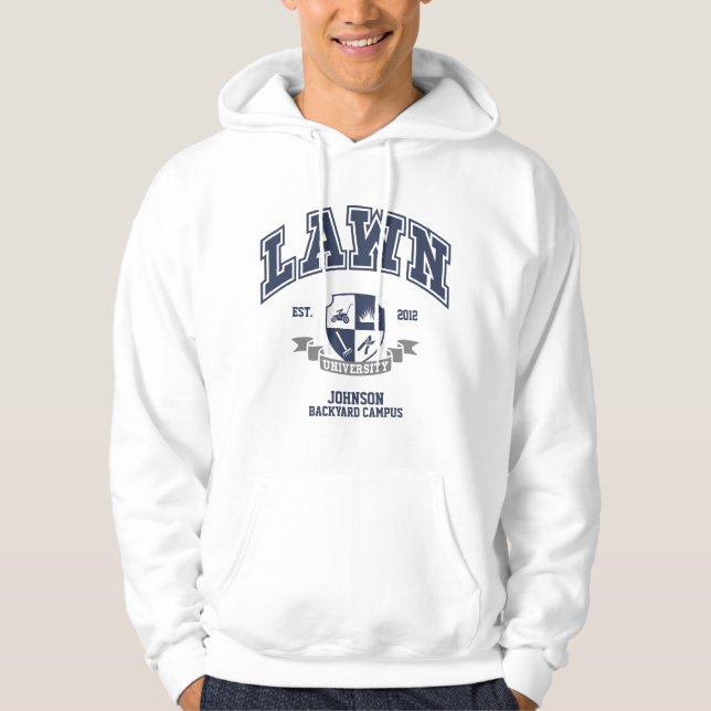 Sudadera Lawn personalizado construyendo graciosos yard par (Anverso)