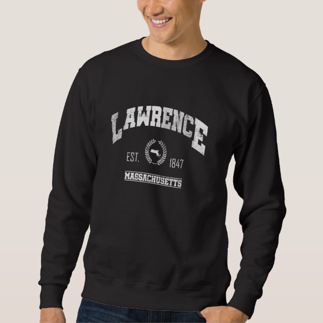 Sudadera Lawrence MAMÁES Massachusetts Vintage Throwback (Anverso)