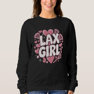 Sudadera Lax Chica Lacrosse Stick Player Mom Goalie Wife Wo