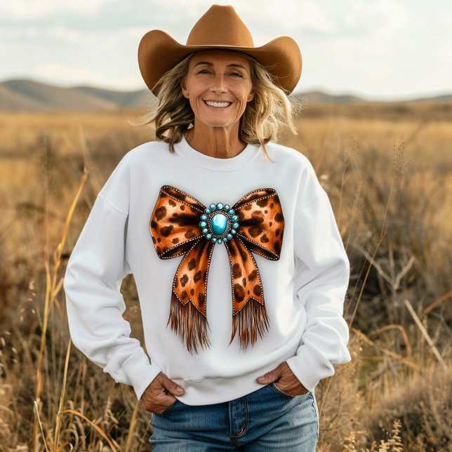 Sudadera Lazo de cuero de leopardo de vaquera (Subido por el creador)