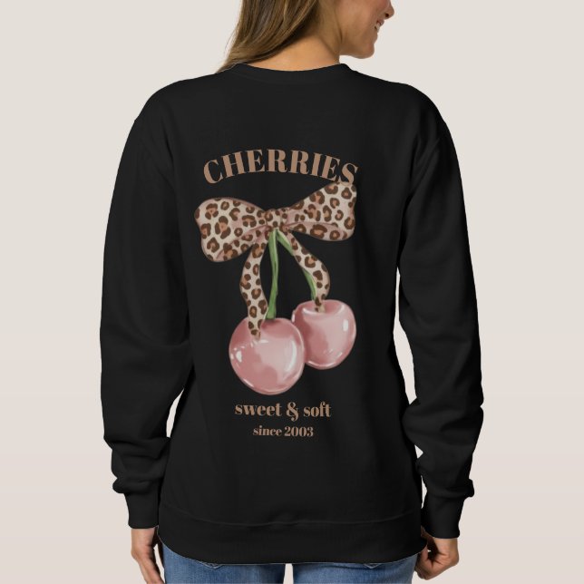 Sudadera Lazo de leopardo retro Cereza Dulce & Suave Desde  (Reverso)