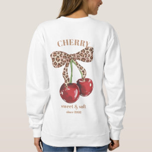 Sudadera Lazo de leopardo retro Cereza Dulce & Suave Desde