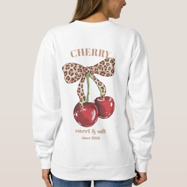 Sudadera Lazo de leopardo retro Cereza Dulce & Suave Desde  (Reverso)
