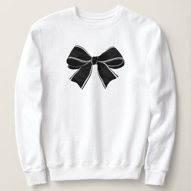 Sudadera Lazo Estético Coquette (Anverso del diseño)