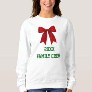 Sudadera Lazo Rojo de Navidad Personalizado Clásico Holly B