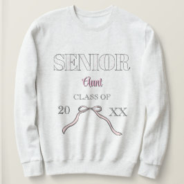 Sudadera Lazo rosa personalizado para tía mayor graduada Co