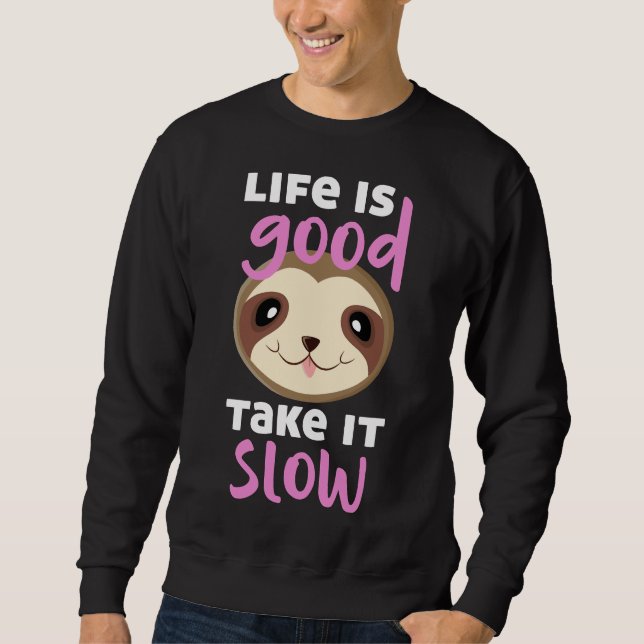 Sudadera Lazy Adorable Sloth Pattern (Anverso)
