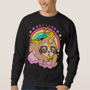 Sudadera Lazy Animal Rainbow Magic Slothicorn Cute Unicor