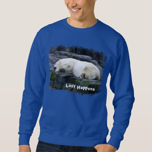 Sudadera Lazy Happens Polar Bear (Anverso)