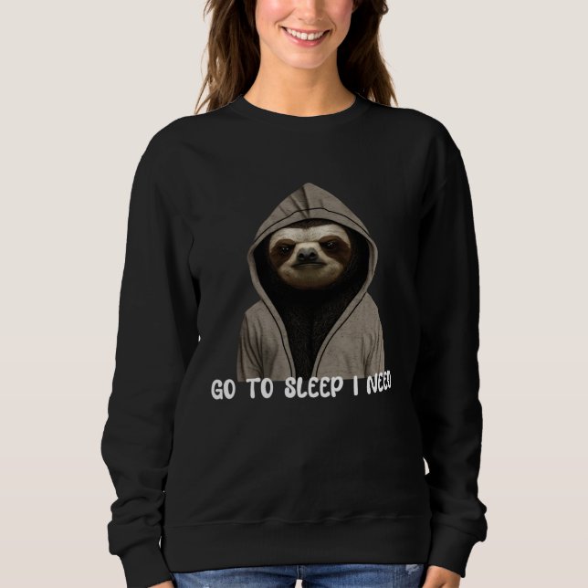 Sudadera lazy sloth day sleep relax men women (Anverso)