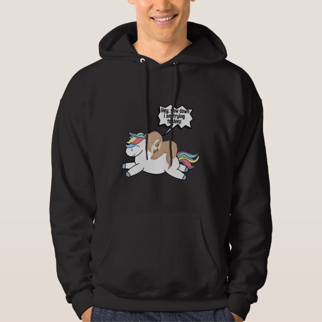 Sudadera Lazy Sloth Riding Unicorn (Anverso)