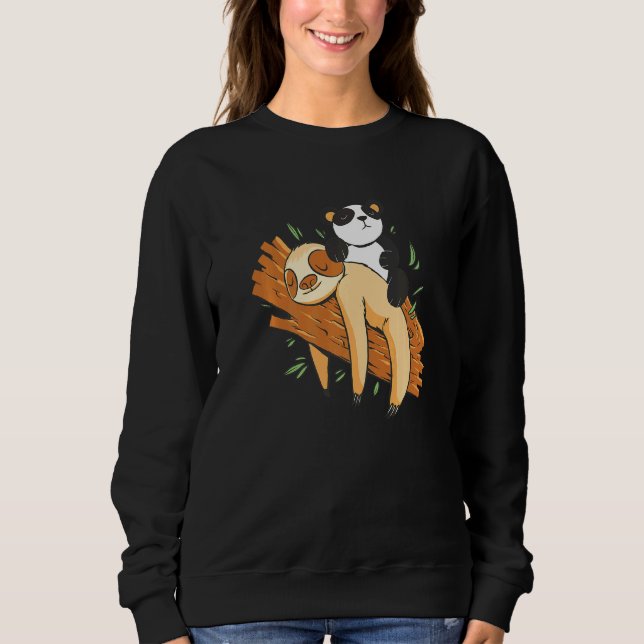Sudadera Lazy Sloth Y Panda Tired Friends (Anverso)