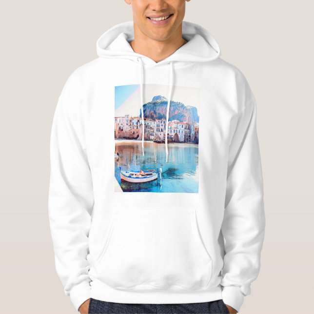 Sudadera ldp CEFALU - Sicilia - playa - panorama (Anverso)