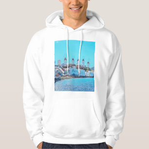 Sudadera ldp MYKONOS - vista desde el mar de los molinos de