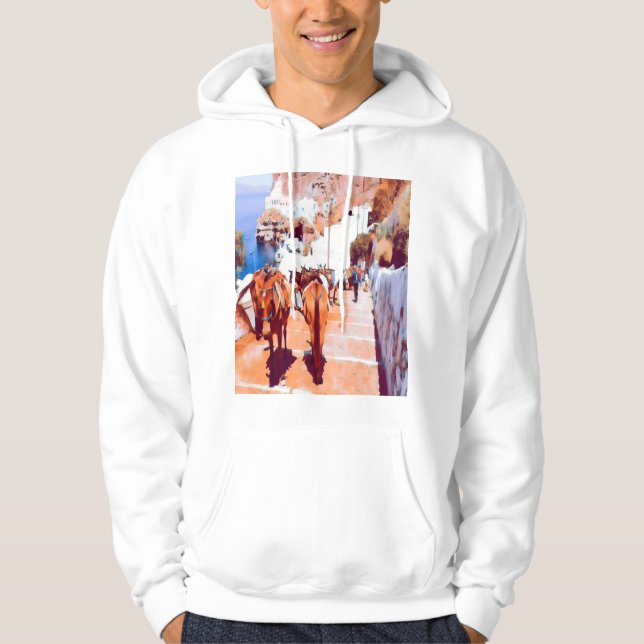 Sudadera ldp SANTORINI - Pista de burro - Fira - (Anverso)