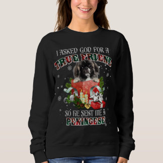 Sudadera Le Pedí A Dios Por Un Verdadero Amigo Navidades Pe