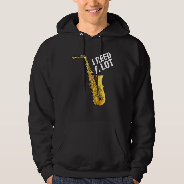 Sudadera Lé Un Montón De Saxofonistas Músicos De Jazz Saxop (Anverso)