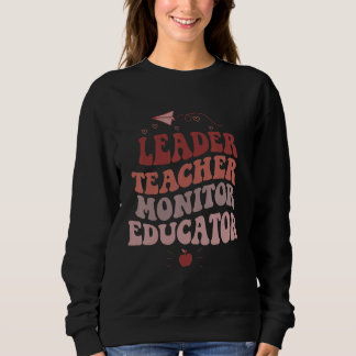 Sudadera Leader Teacher Monitor Educator Groovy style 1